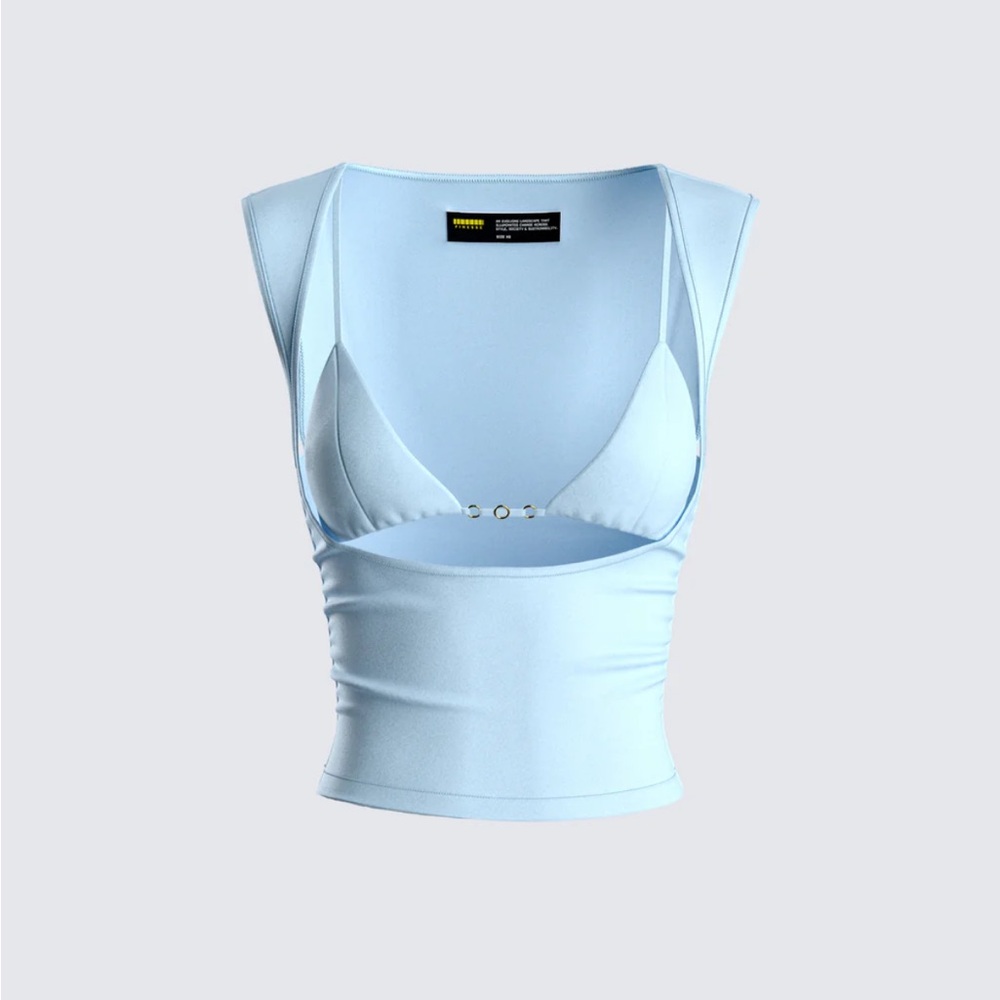 Finesse baby blue top